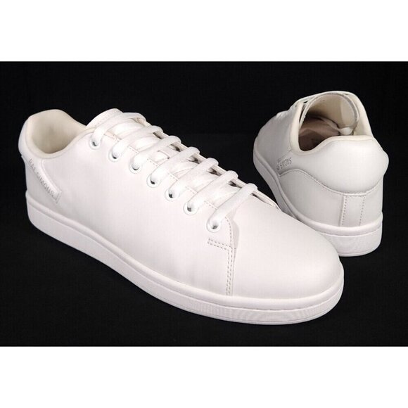 Raf Simons Orion Vegan Leather Sneakers 42 9 Mens White New - Picture 2 of 16